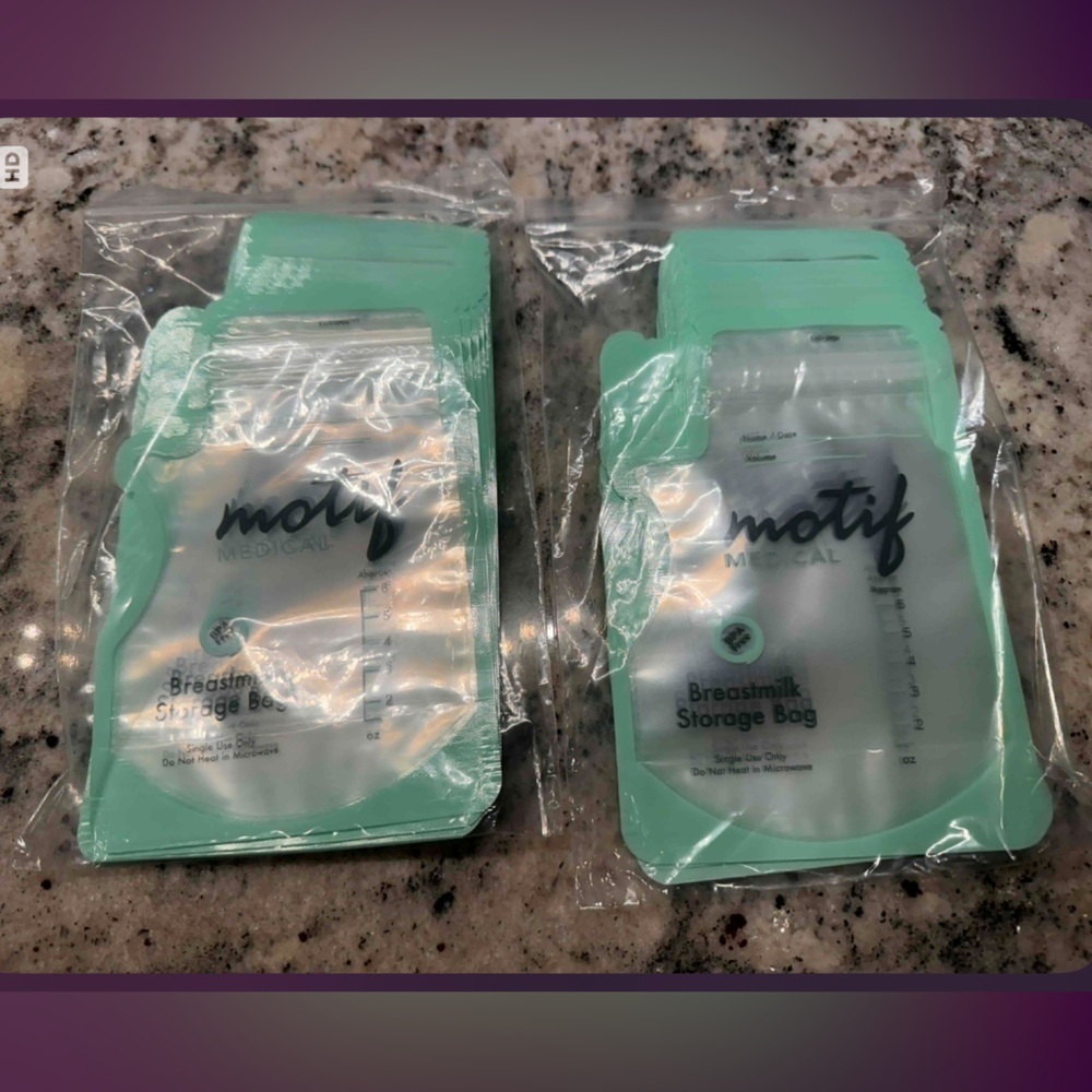 50pc motif breast milk storage bags